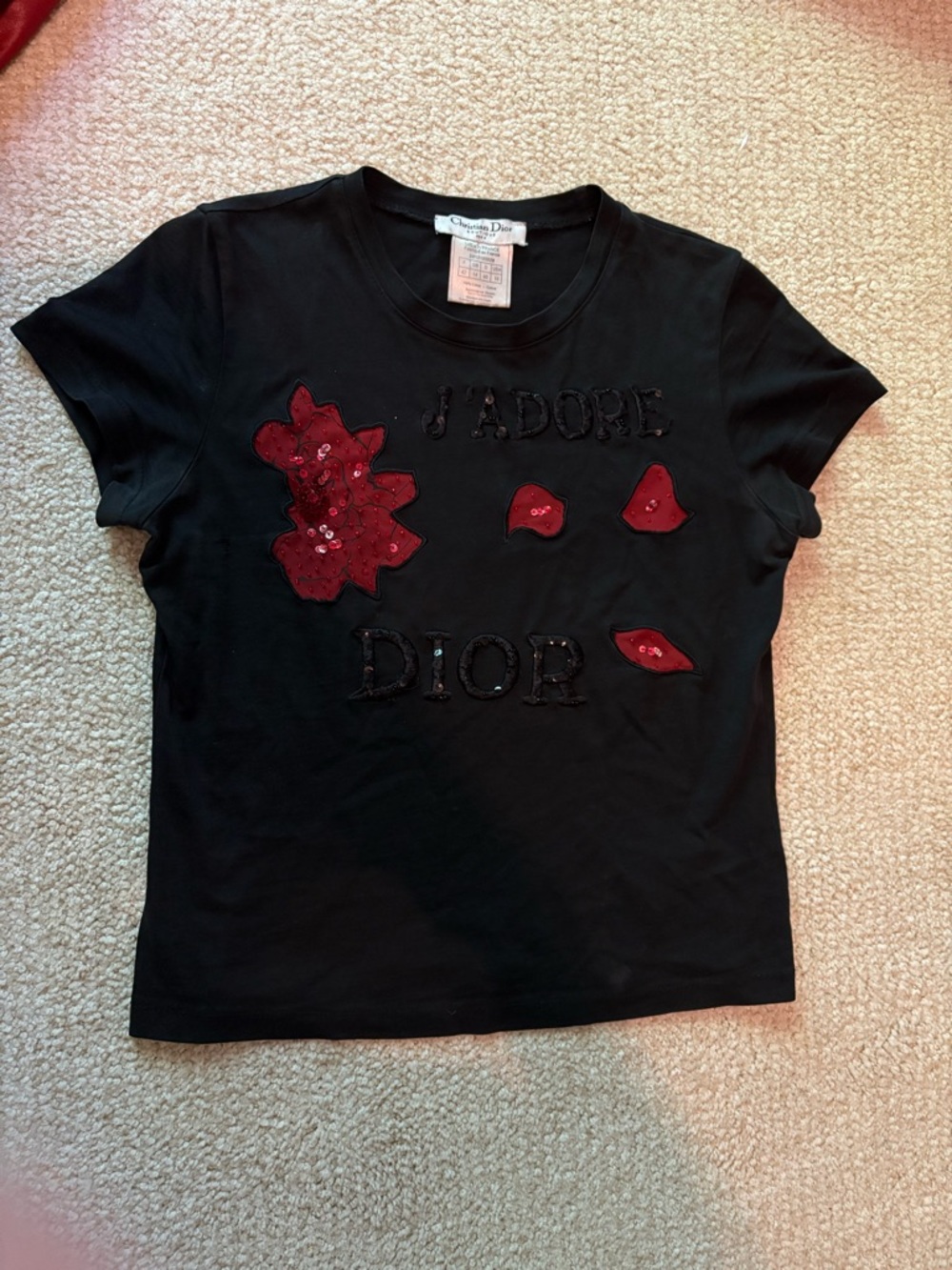 Dior Vintage J’adore Dior Embroidered Tee - Picture 2 of 7